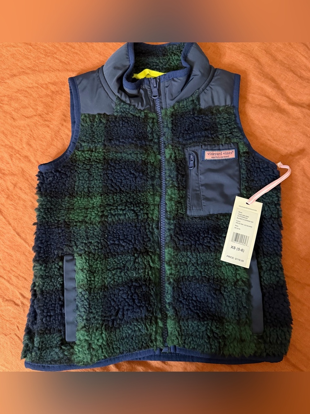 Vineyard Vines | Fleece plaid vest
